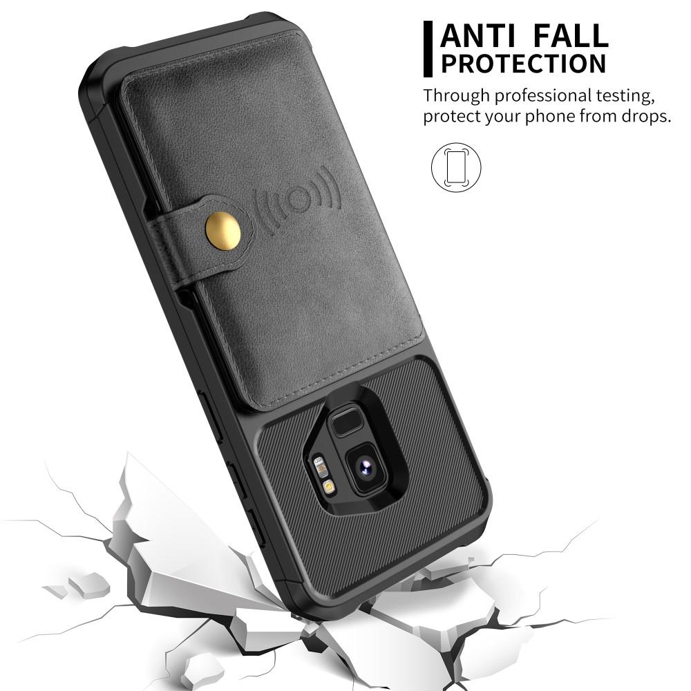 Cover con portacarte Tough Multi-slot Samsung Galaxy S9 Nero