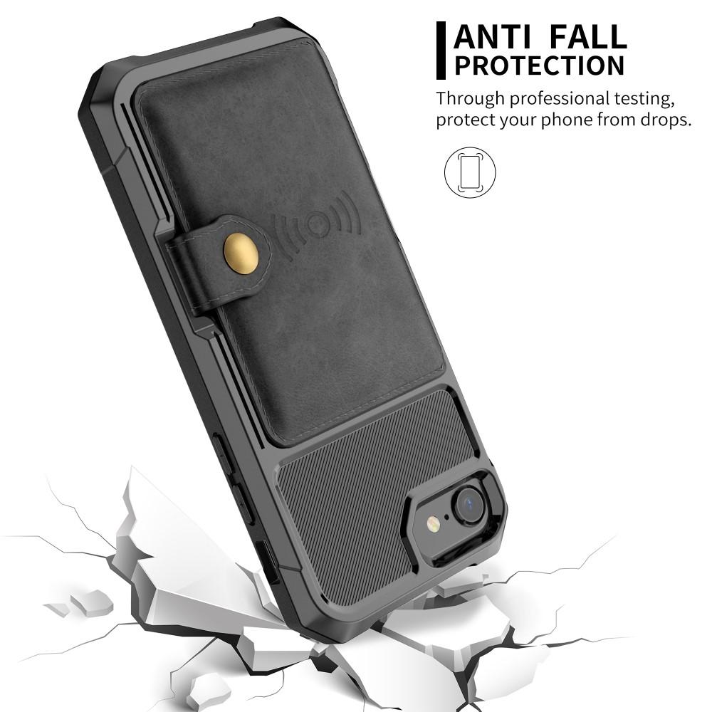 Cover con portacarte Tough Multi-slot iPhone 8 nero