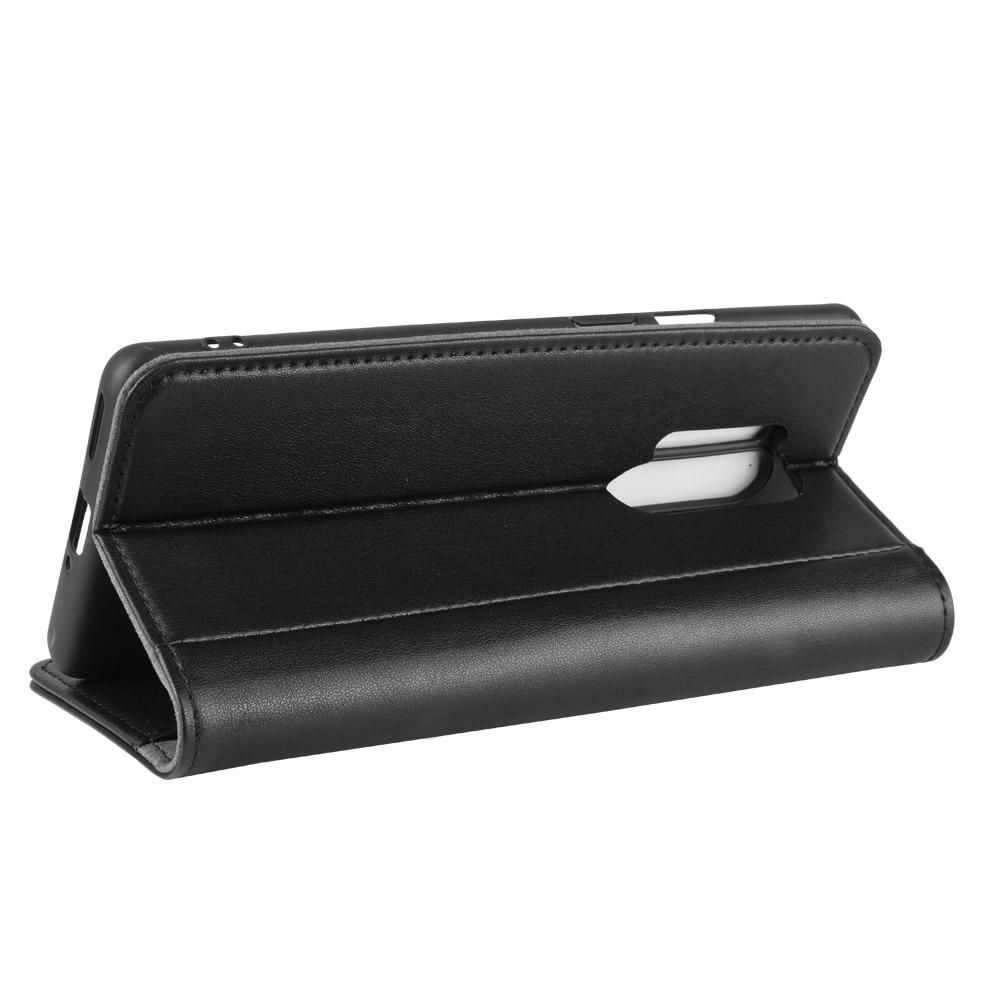 Custodia a portafoglio in vera pelle OnePlus 8 Pro, nero