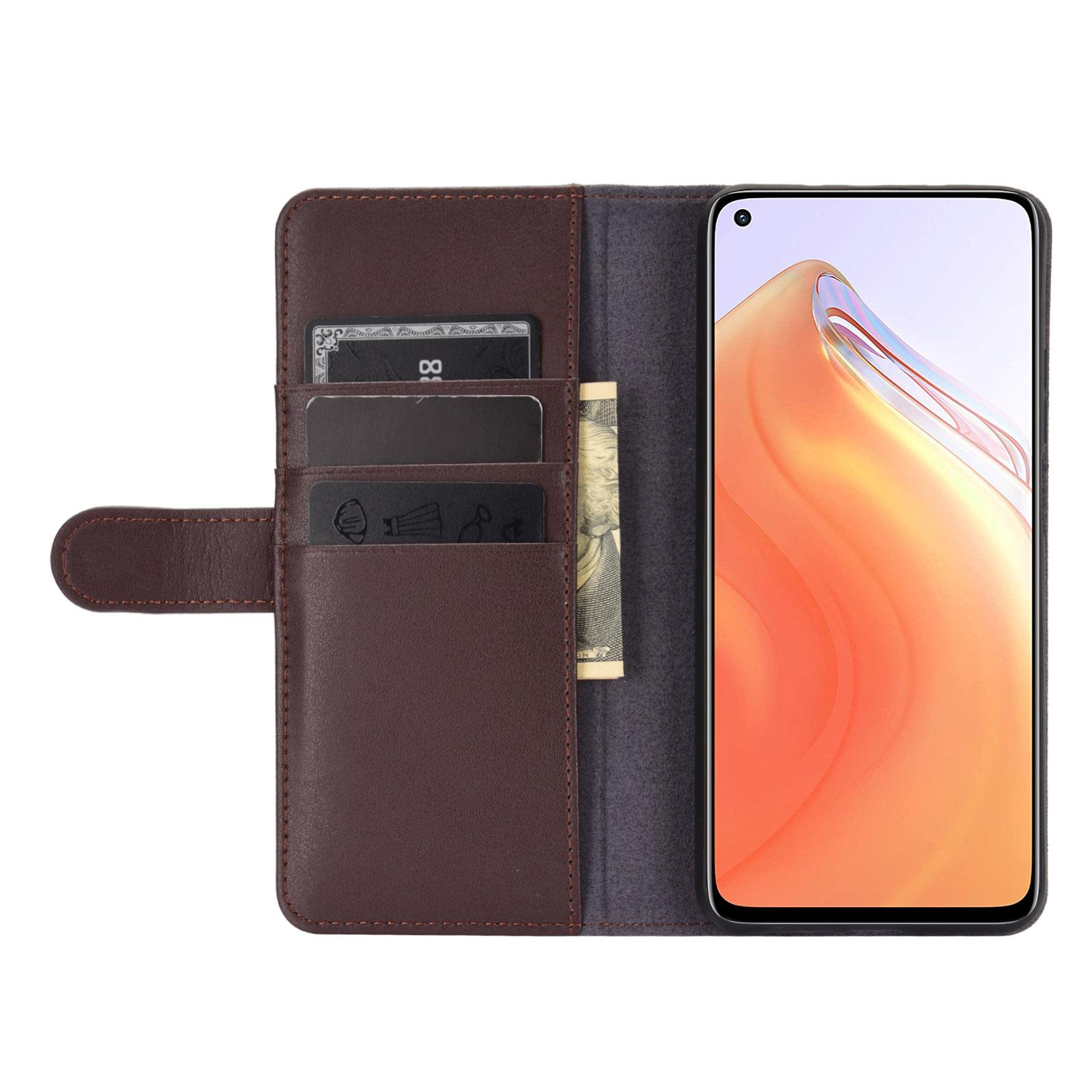 Custodia a portafoglio in vera pelle Xiaomi Mi 10T/10T Pro, marrone