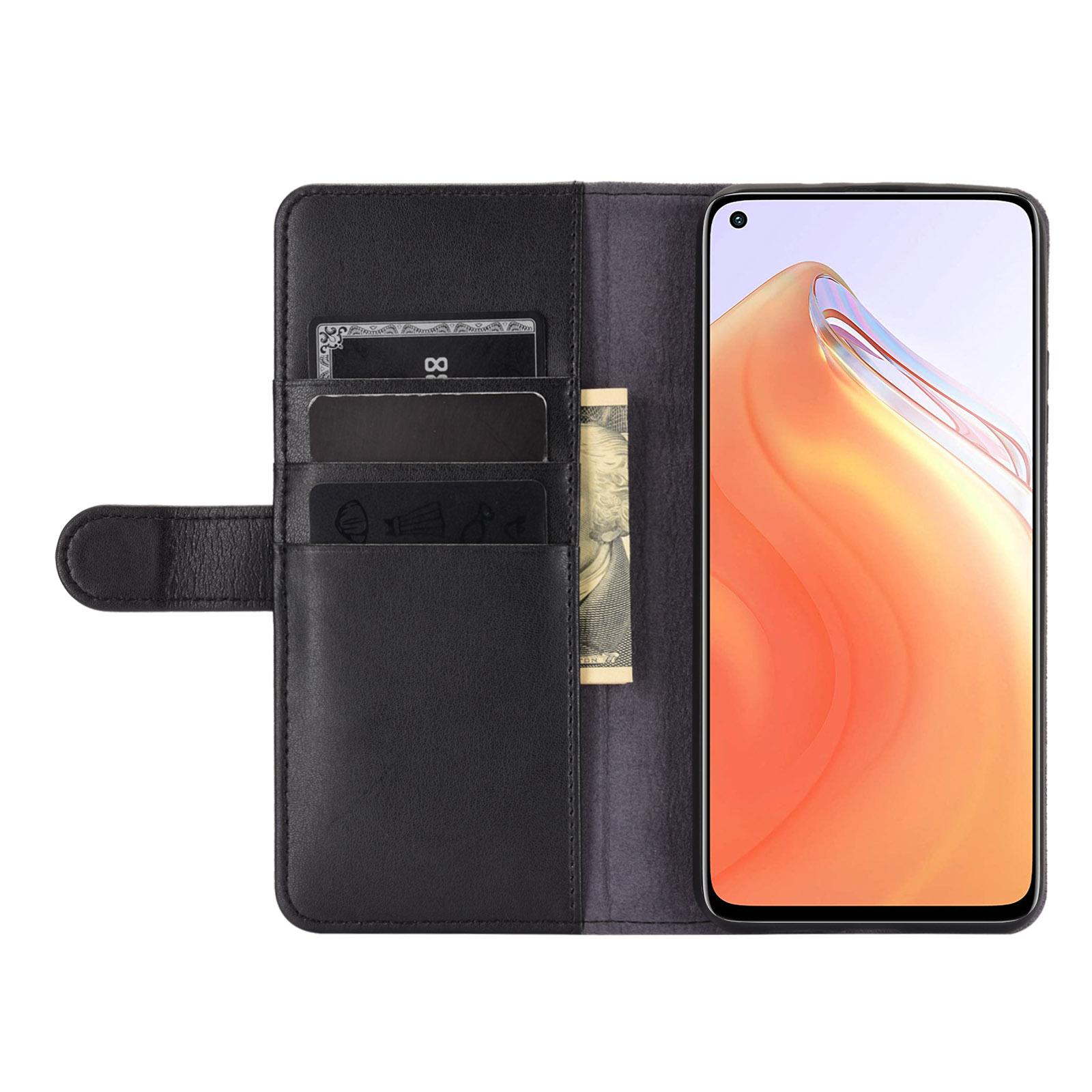 Custodia a portafoglio in vera pelle Xiaomi Mi 10T/10T Pro, nero