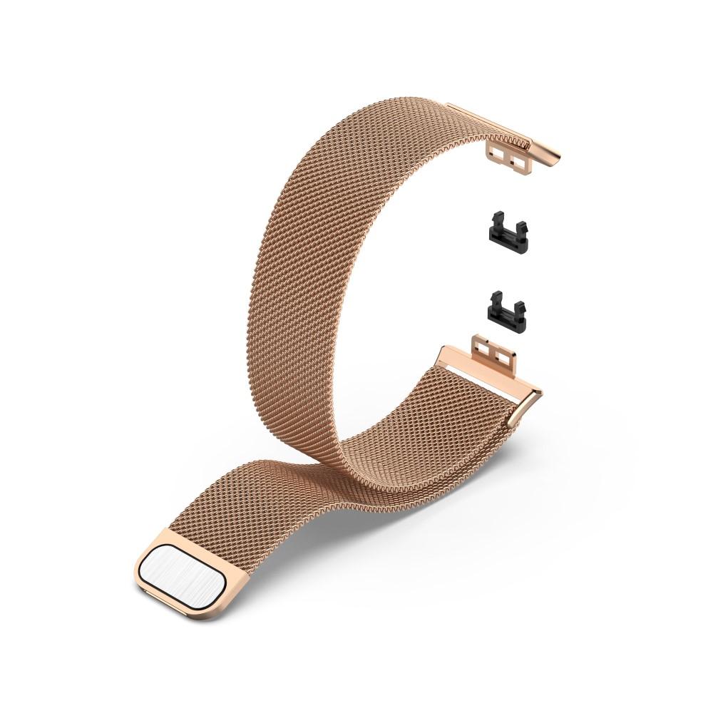 Cinturino in maglia milanese per Huawei Watch Fit, oro rosa