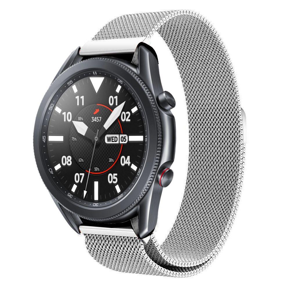 Cinturino in maglia milanese per Samsung Galaxy Watch 3 45mm, d'argento