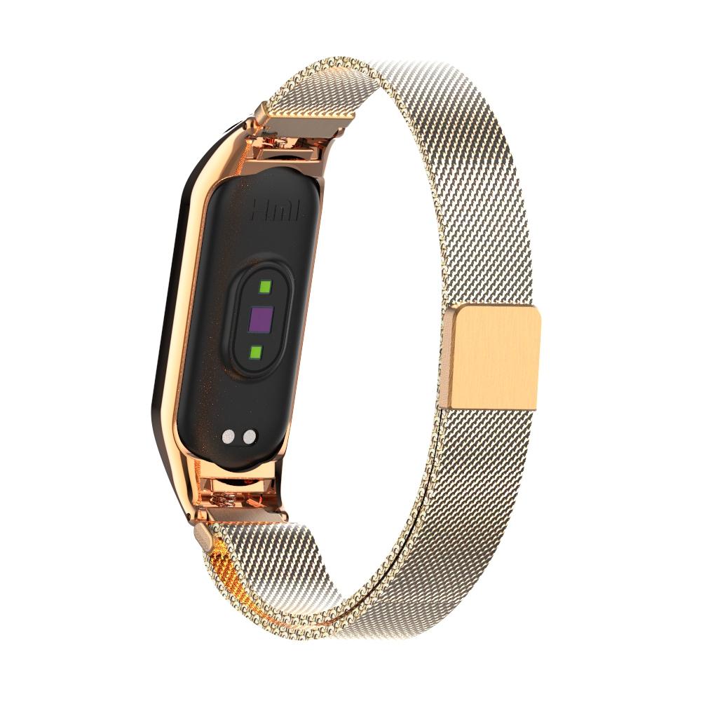 Cinturino in maglia milanese per Xiaomi Mi Band 5/6, oro rosa