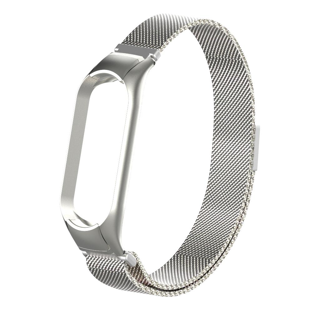 Cinturino in maglia milanese per Xiaomi Mi Band 5/Mi Band 6, Argento