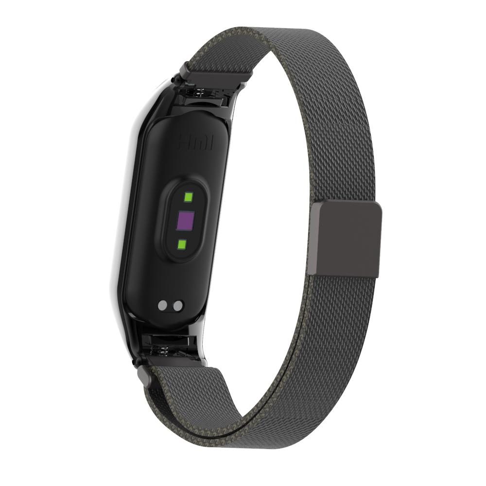 Cinturino in maglia milanese per Xiaomi Mi Band 5/6, nero