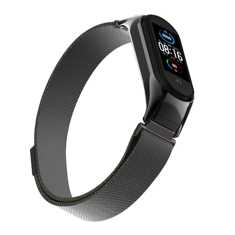 Cinturino in maglia milanese per Xiaomi Mi Band 5/6, nero