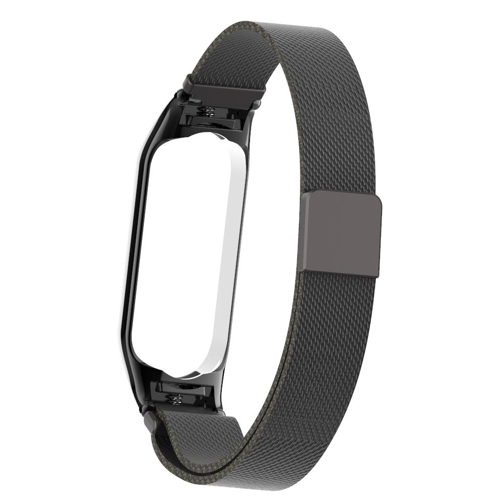 Cinturino in maglia milanese per Xiaomi Mi Band 5/6, nero