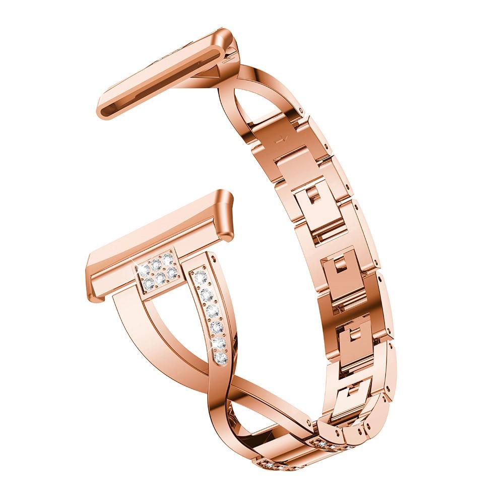 Cinturino Cristallo Fitbit Versa 4 Rose Gold