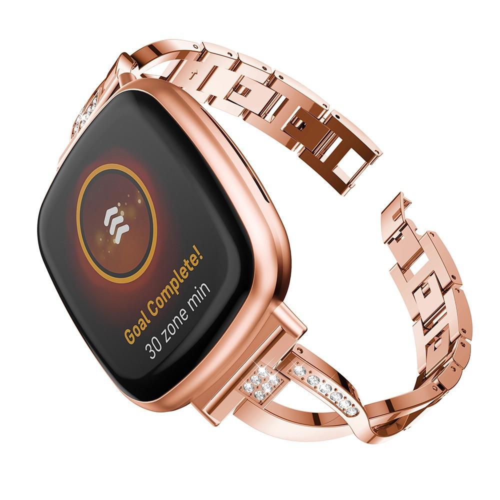 Cinturino Cristallo Fitbit Versa 4 Rose Gold