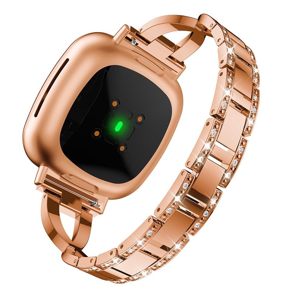 Cinturino Cristallo Fitbit Sense 2 Rose Gold