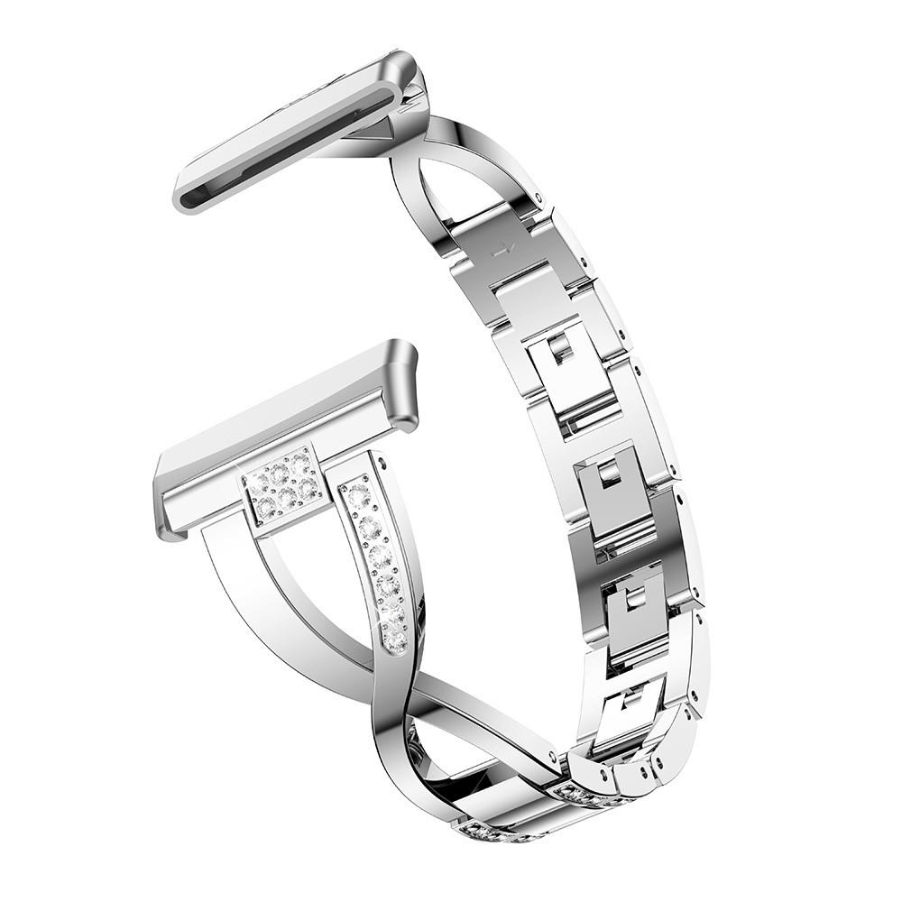 Cinturino Cristallo Fitbit Versa 4 d'argento