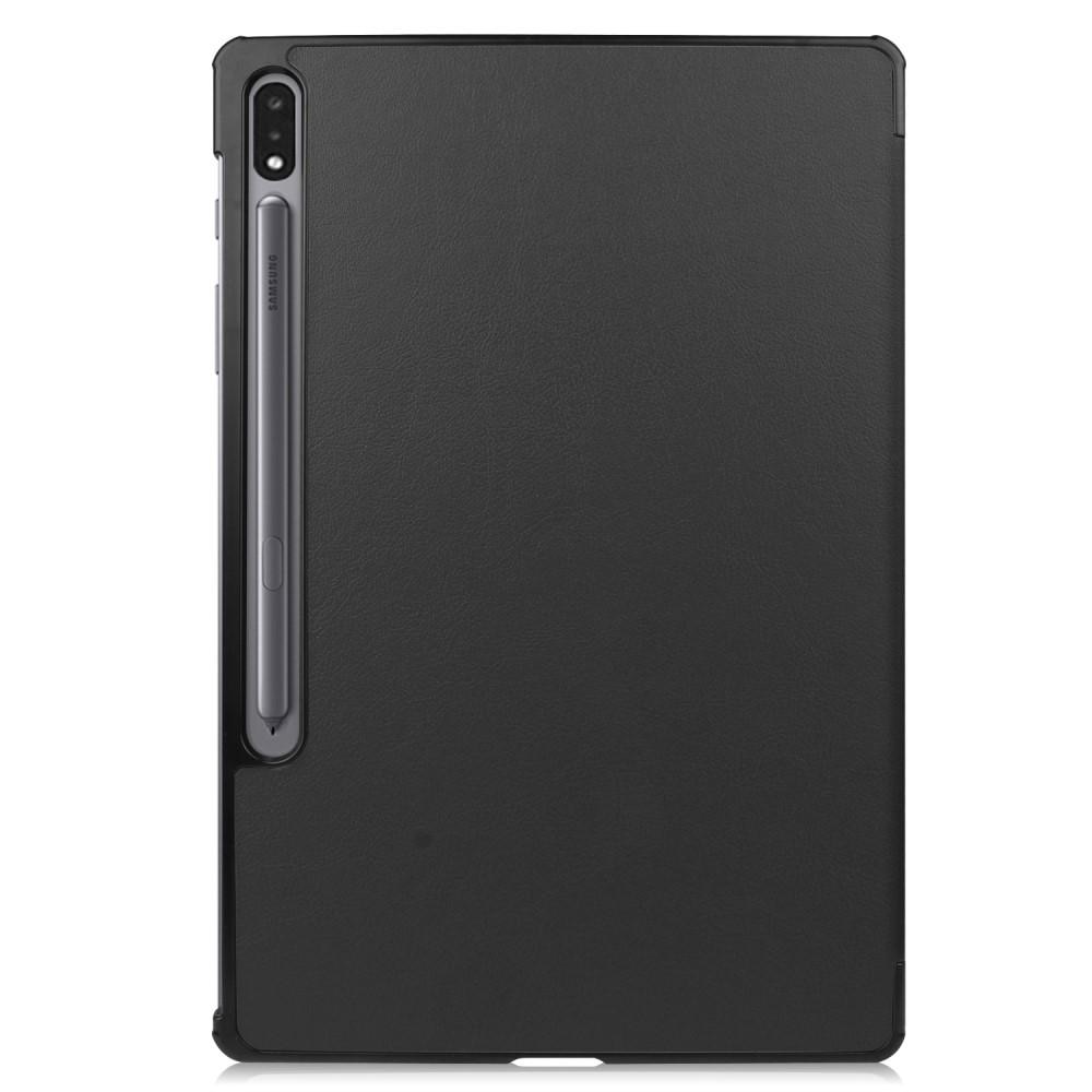 Cover Tri-Fold Samsung Galaxy Tab S7 Plus/S8 Plus 12.4 Nero