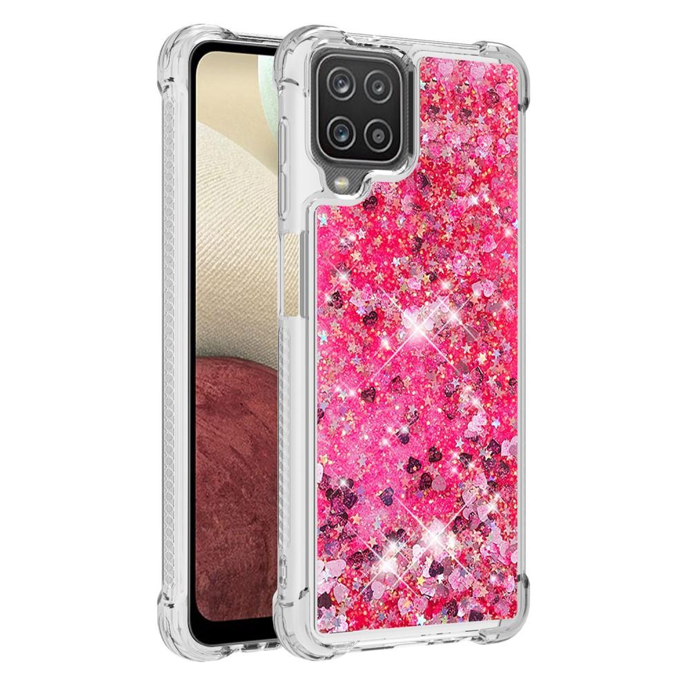 Cover Glitter Powder TPU Samsung Galaxy A12 5G Rosso