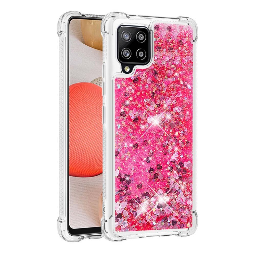 Cover Glitter Powder TPU Samsung Galaxy A42 Rosso