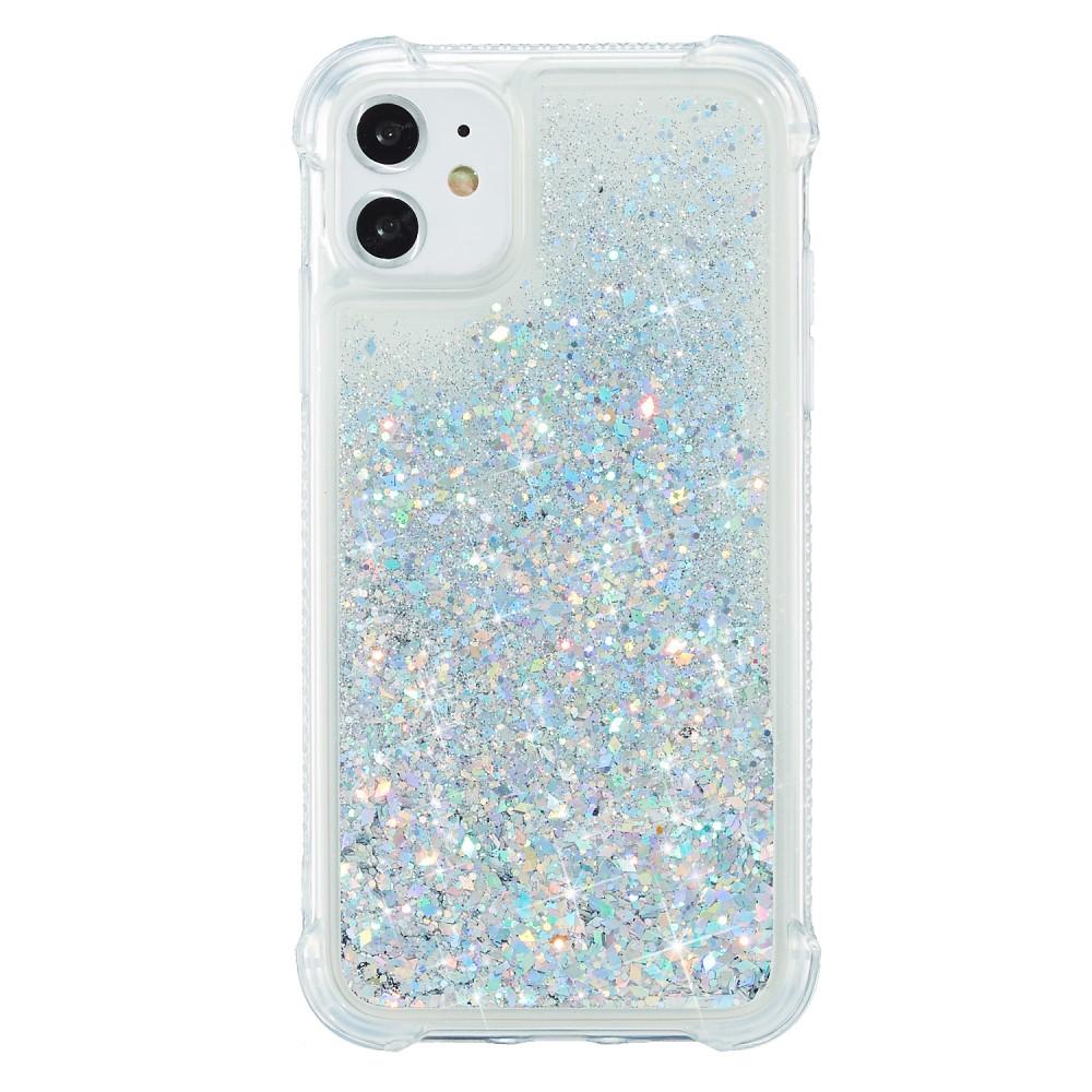 Cover Glitter Powder TPU iPhone 12/12 Pro D'argento