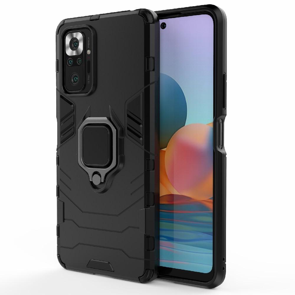 Cover ibride con anello Xiaomi Redmi Note 10 Pro Nero