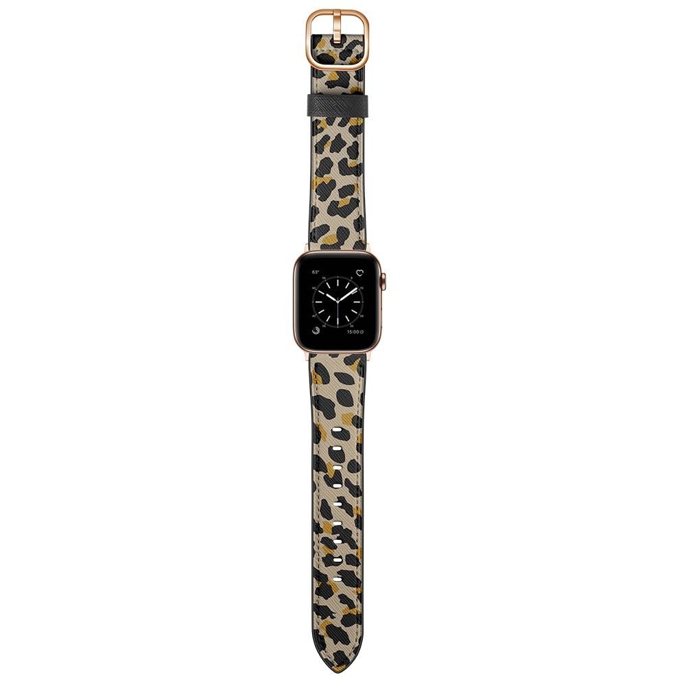 Cinturino in pelle Apple Watch Ultra 49mm Leopard