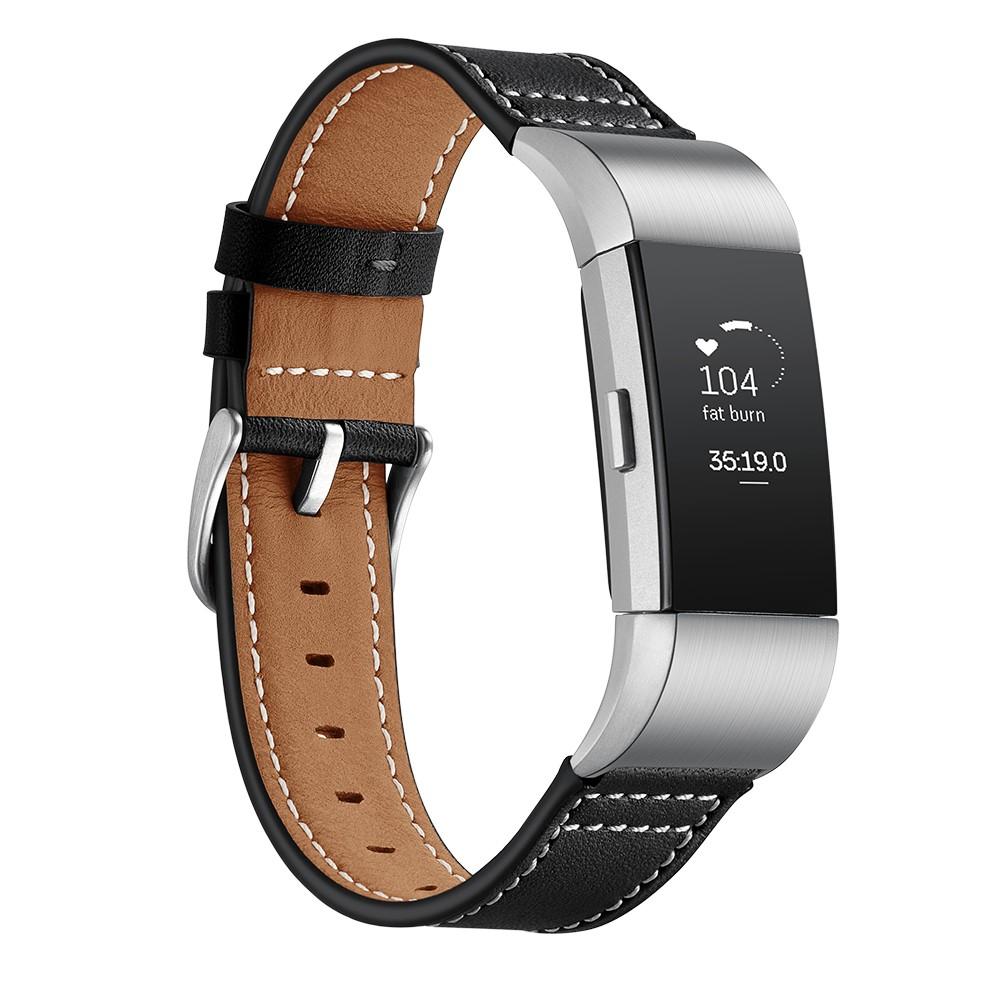 Cinturino in pelle Fitbit Charge 2 Nero