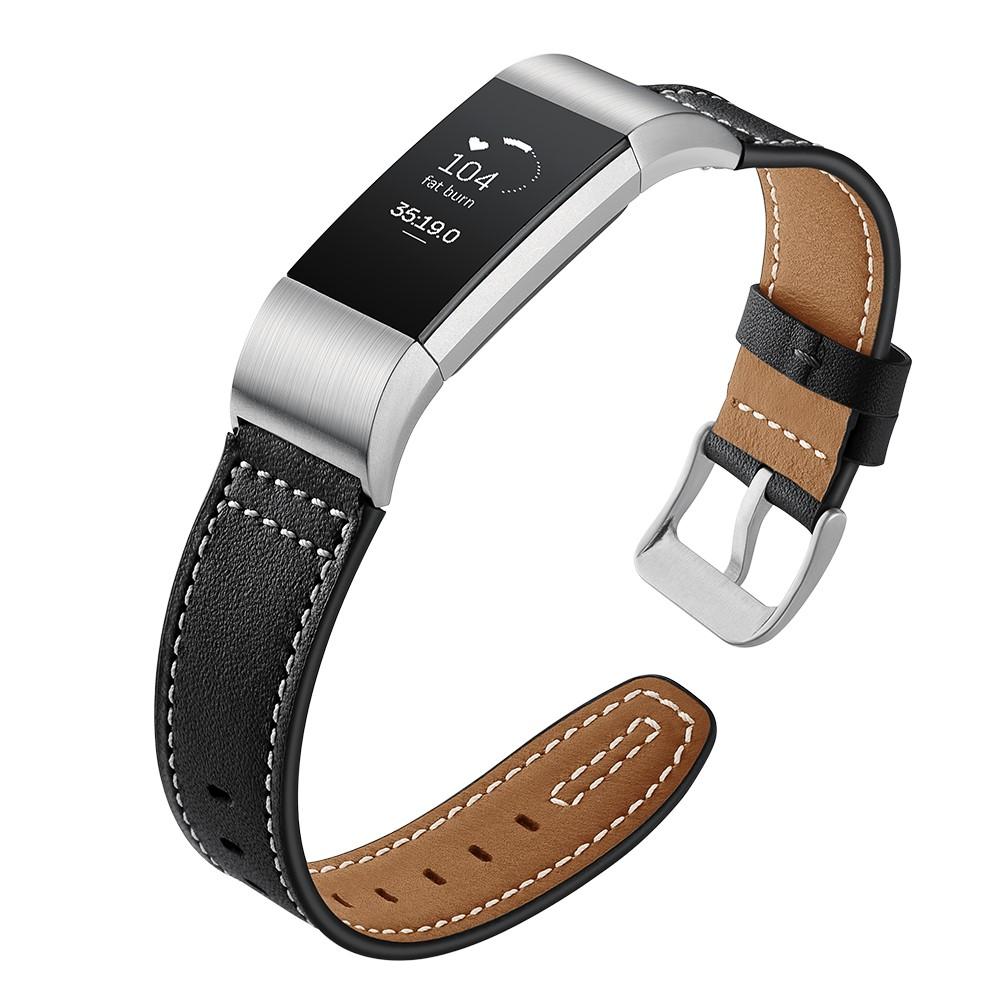 Cinturino in pelle Fitbit Charge 2 Nero