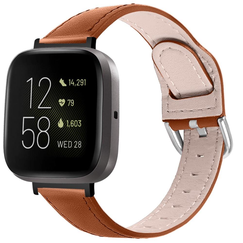 Cinturino in pelle Fitbit Versa 3/Sense Marrone