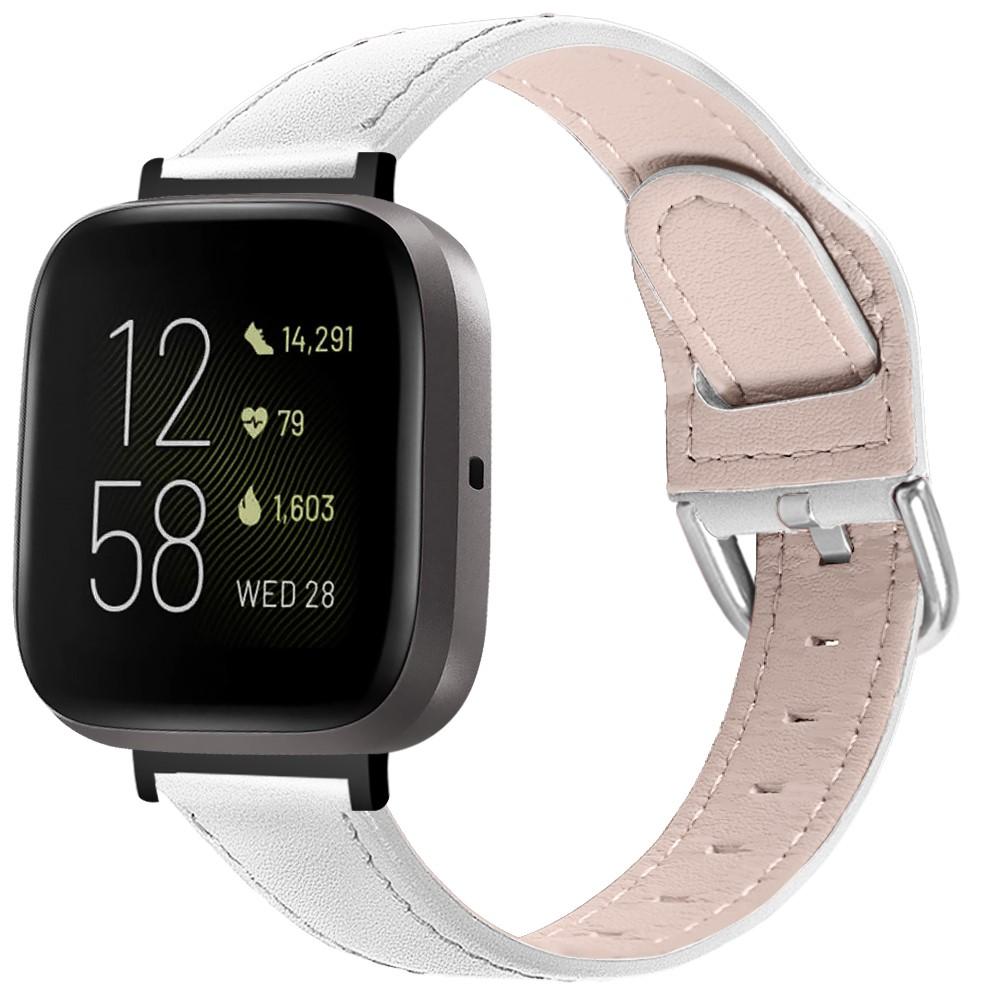 Cinturino in pelle Fitbit Versa 3/Sense Bianco