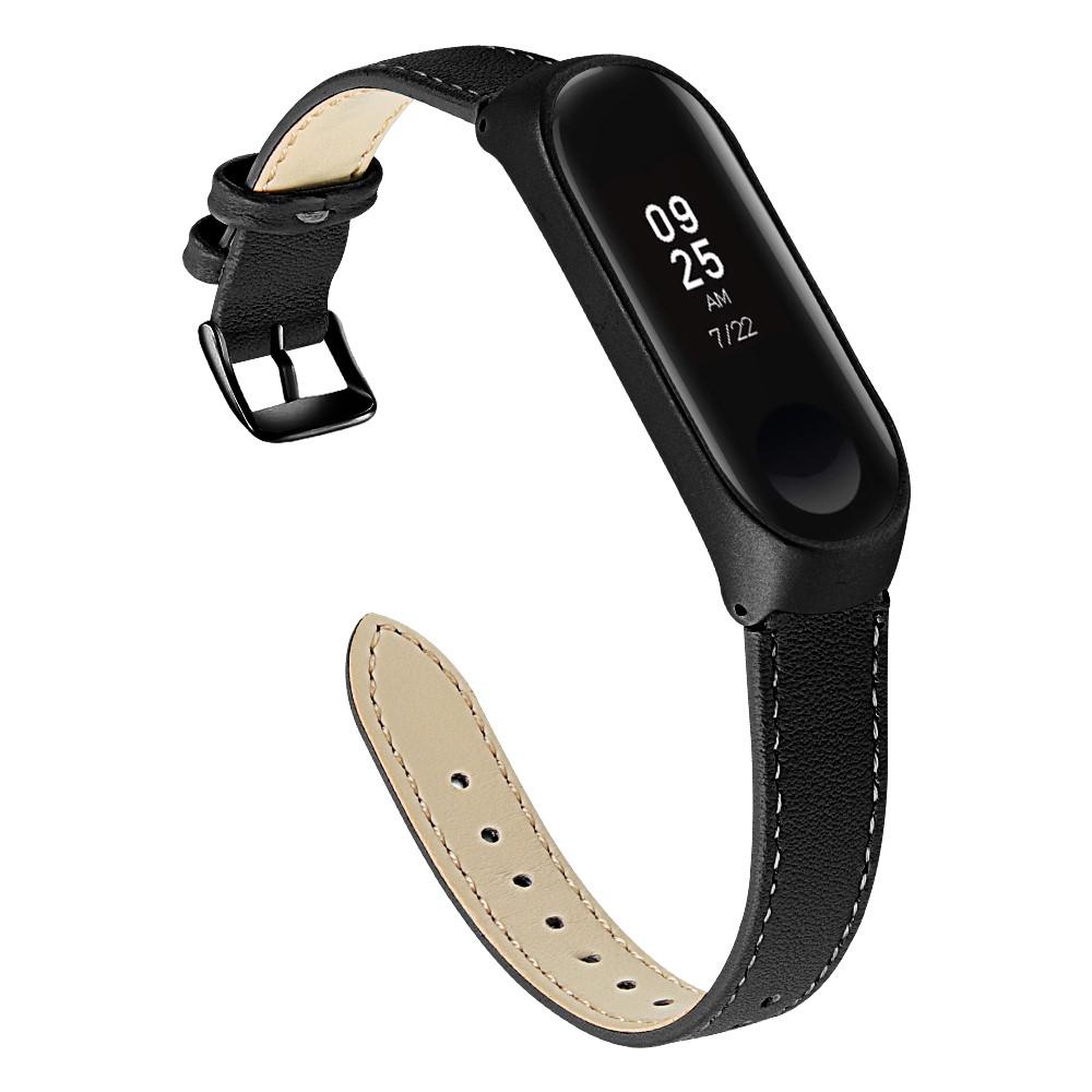 Cinturino in pelle Xiaomi Mi Band 5/6 Nero