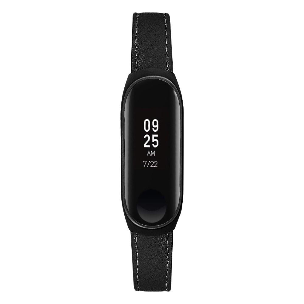 Cinturino in pelle Xiaomi Mi Band 5/6 Nero