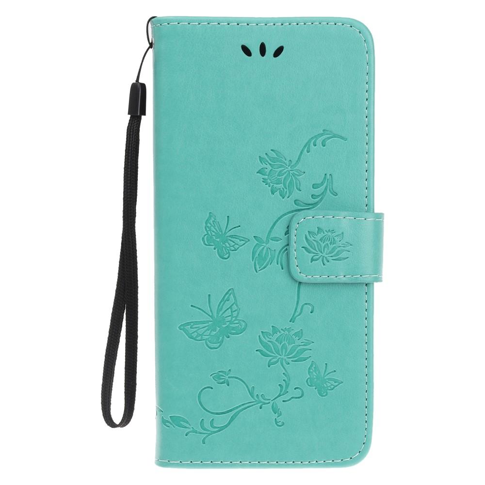 Custodia in pelle a farfalle per Apple iPhone 12 Mini, Verde