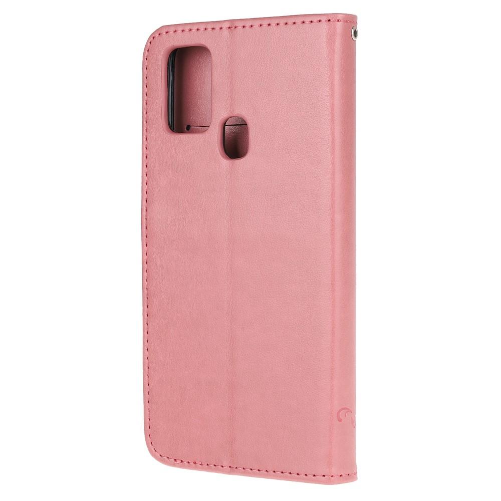 Custodia in pelle a farfalle per  OnePlus Nord N100, Rosa