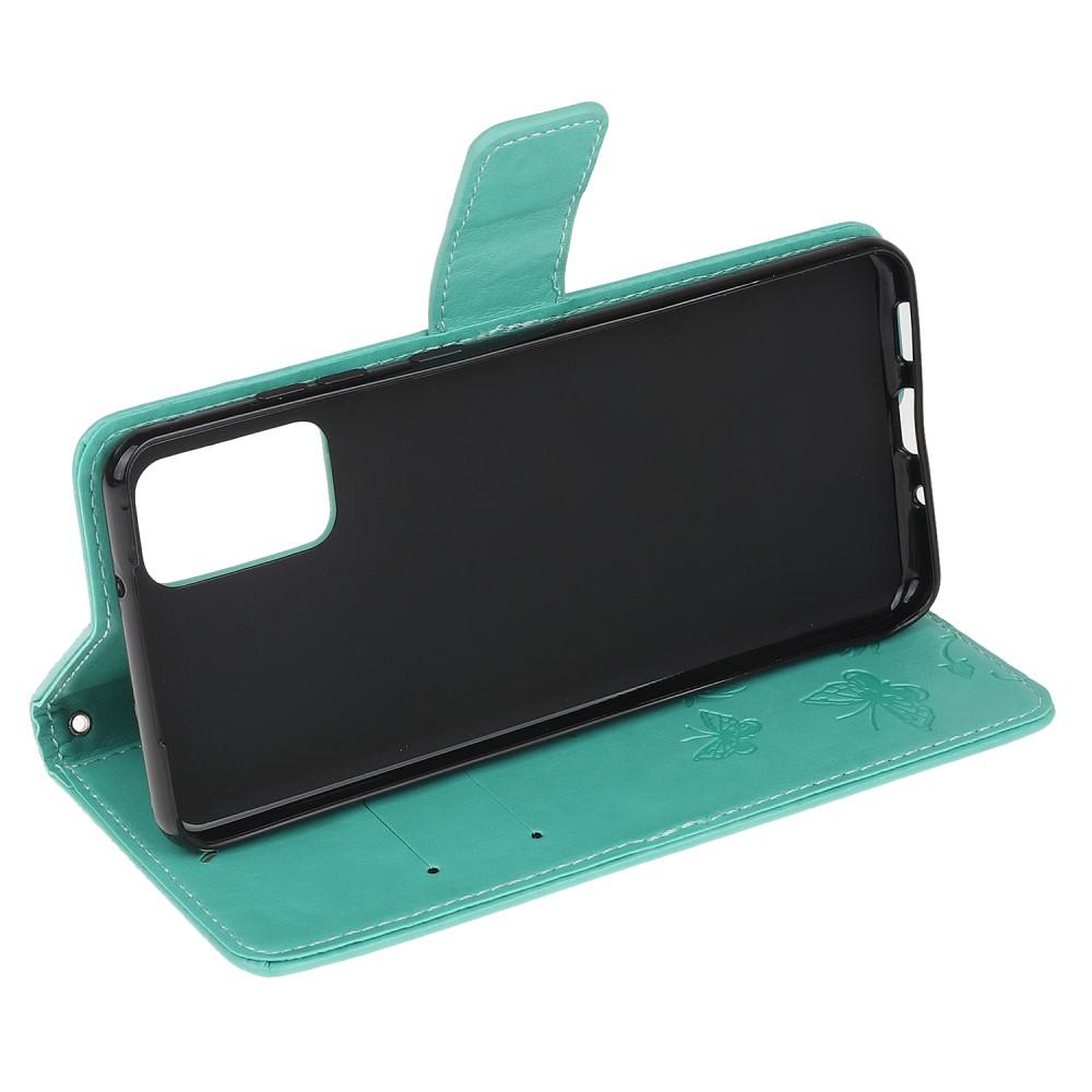 Custodia in pelle a farfalle per Samsung Galaxy S20 FE, verde