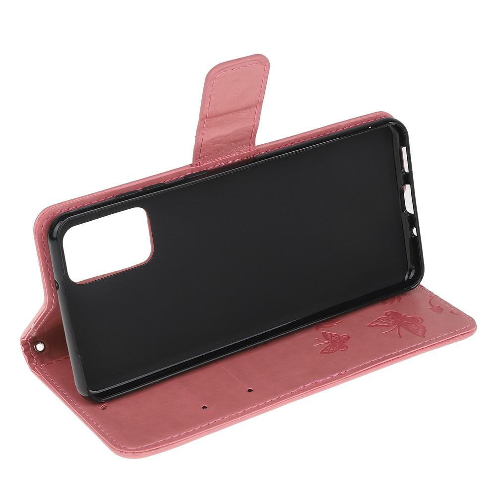 Custodia in pelle a farfalle per Samsung Galaxy S20 FE, Rosa