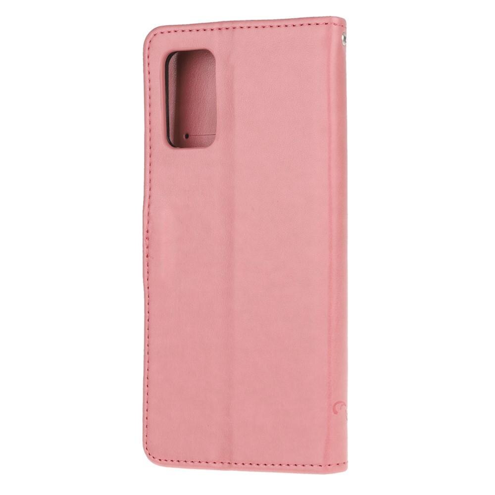 Custodia in pelle a farfalle per Samsung Galaxy S20 FE, Rosa