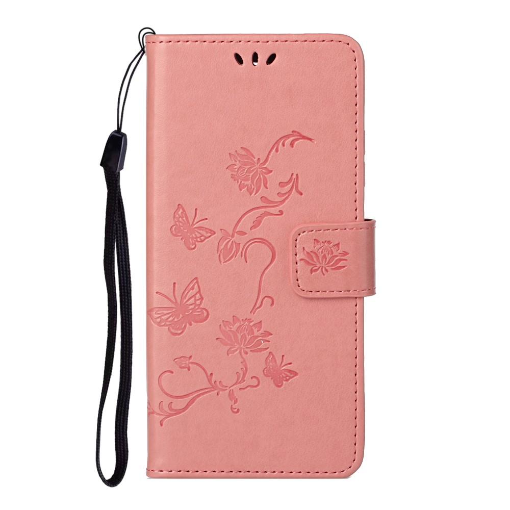 Custodia in pelle a farfalle per Samsung Galaxy S21, Rosa
