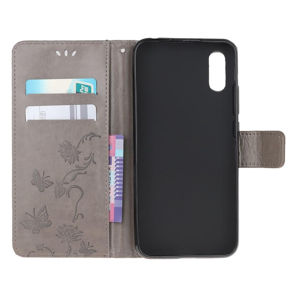 Custodia in pelle a farfalle per Samsung Galaxy Xcover 5, Grigio
