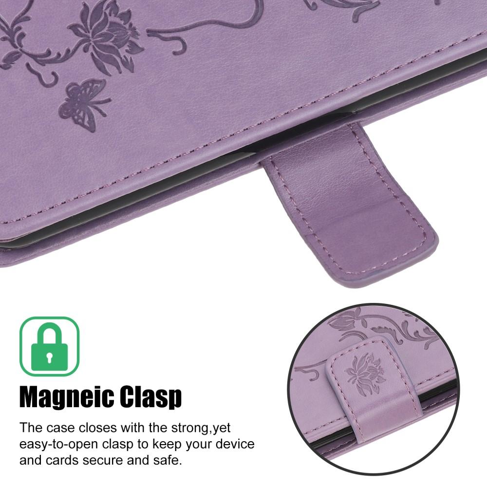 Custodia in pelle a farfalle per Xiaomi Mi 10T/10T Pro, Viola