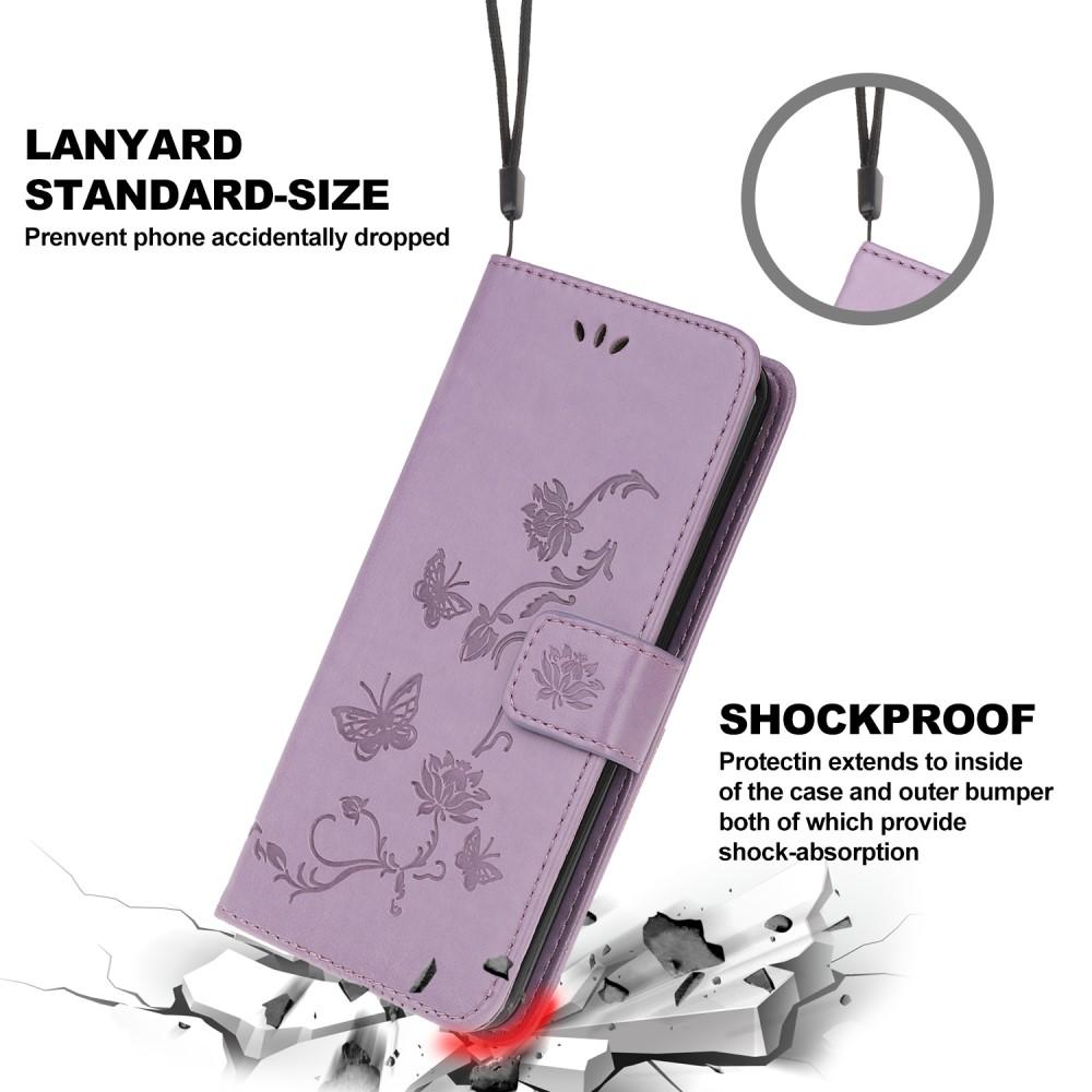 Custodia in pelle a farfalle per Xiaomi Mi 10T/10T Pro, Viola