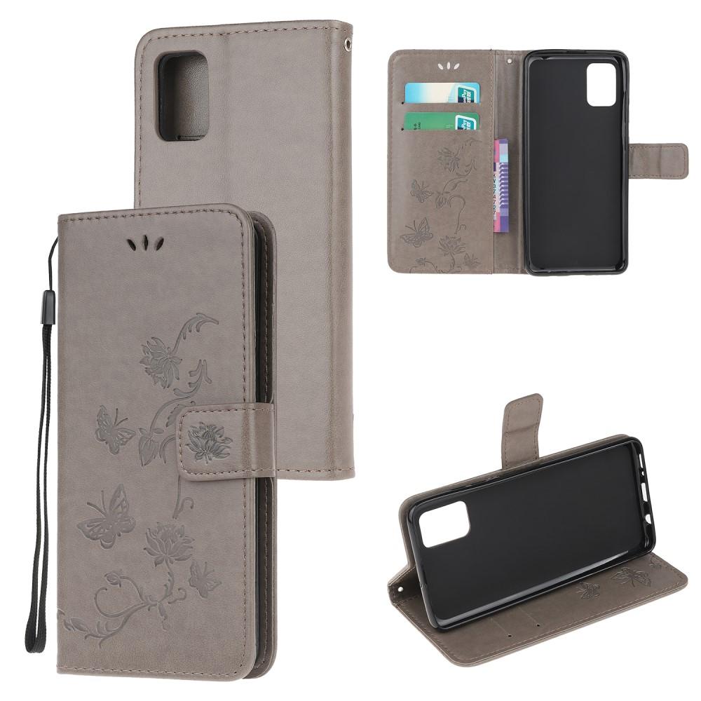 Custodia in pelle a farfalle per Xiaomi Mi 11i, Grigio