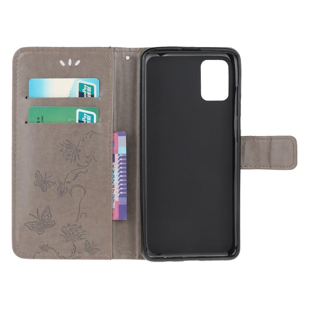 Custodia in pelle a farfalle per Xiaomi Mi 11i, Grigio