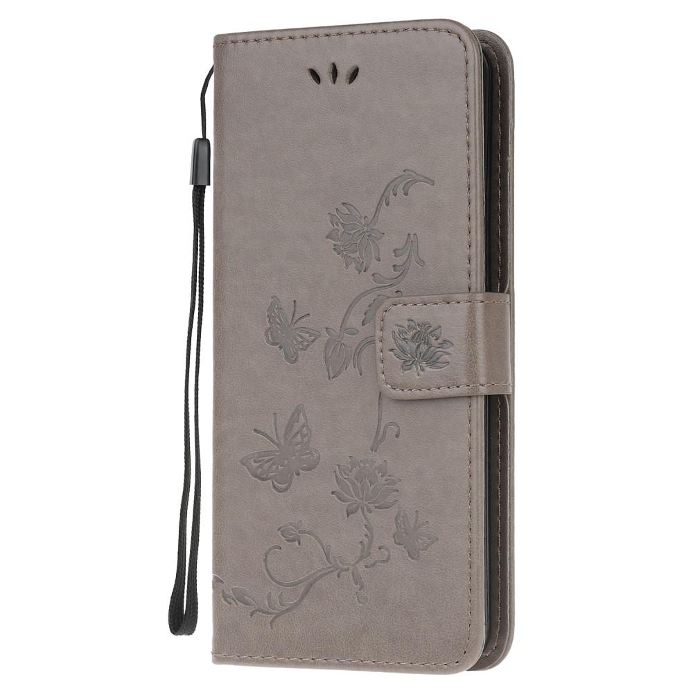 Custodia in pelle a farfalle per Xiaomi Mi 11i, Grigio
