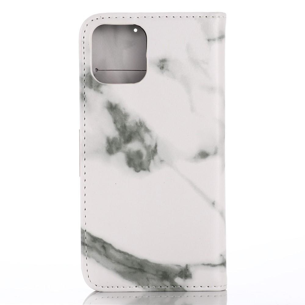 Cover portafoglio iPhone 12/12 Pro Marmo bianco