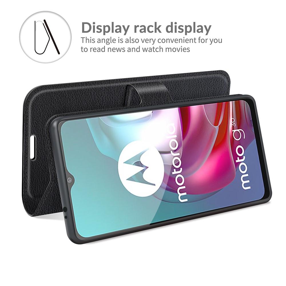 Cover portafoglio Motorola Moto G30/Moto G10/Moto G20 Nero