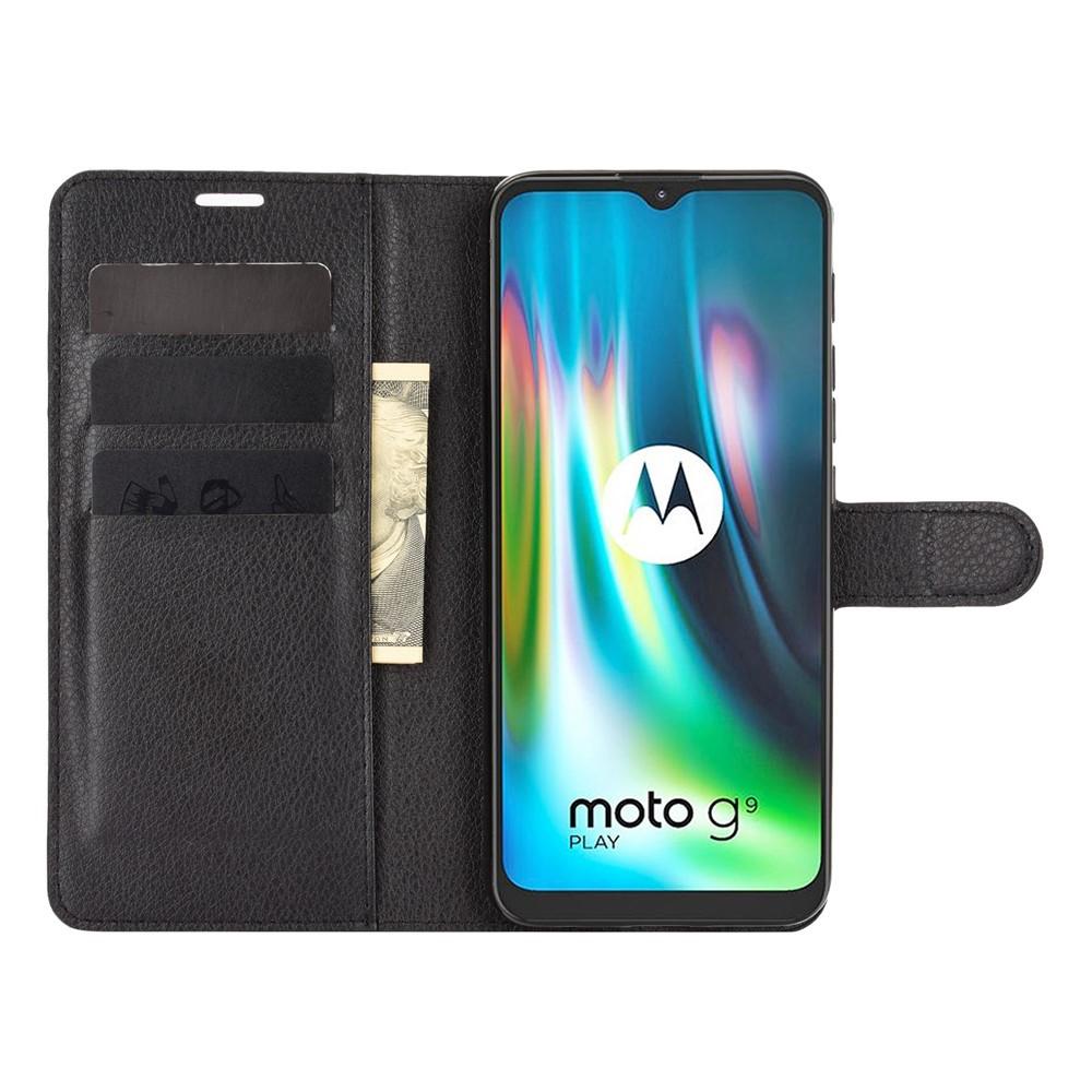 Cover portafoglio Motorola Moto G9 Play Nero