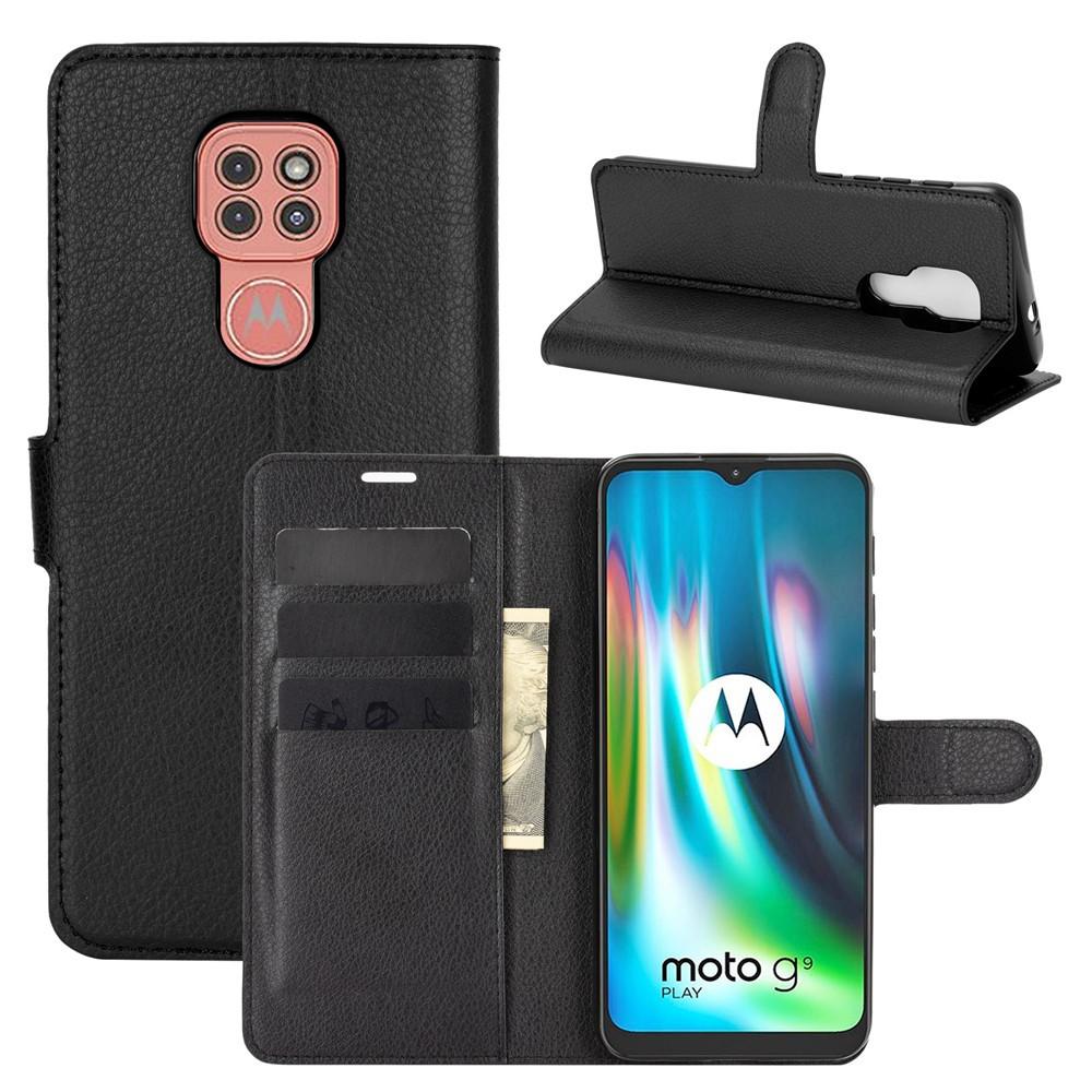 Cover portafoglio Motorola Moto G9 Play Nero