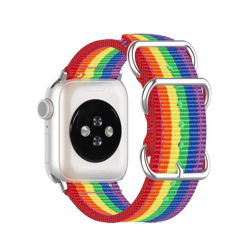 Cinturino in tessuto militare Apple Watch 38mm Arcobaleno