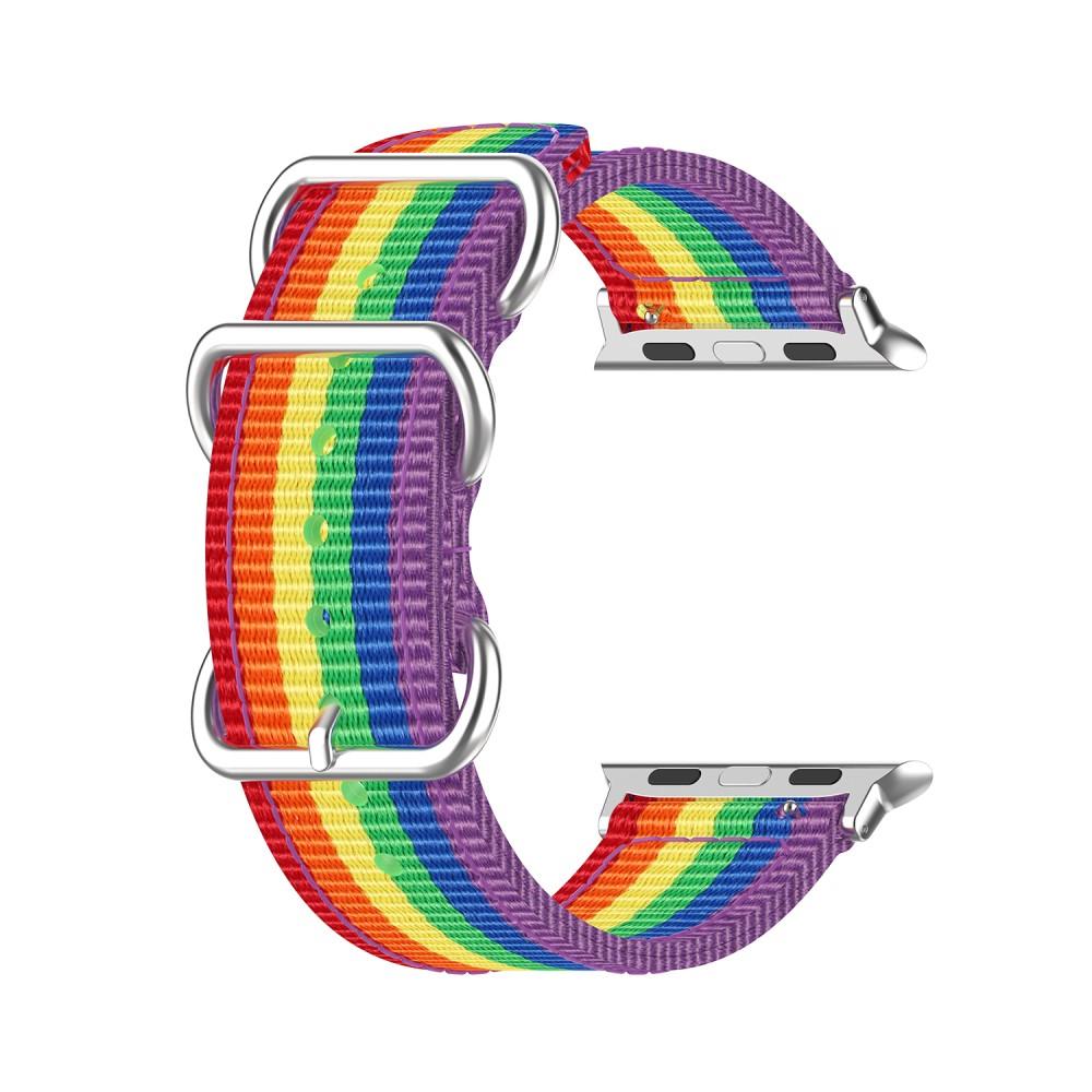 Cinturino in tessuto militare Apple Watch 40mm Arcobaleno