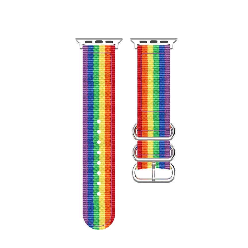 Cinturino in tessuto militare Apple Watch 38mm Arcobaleno