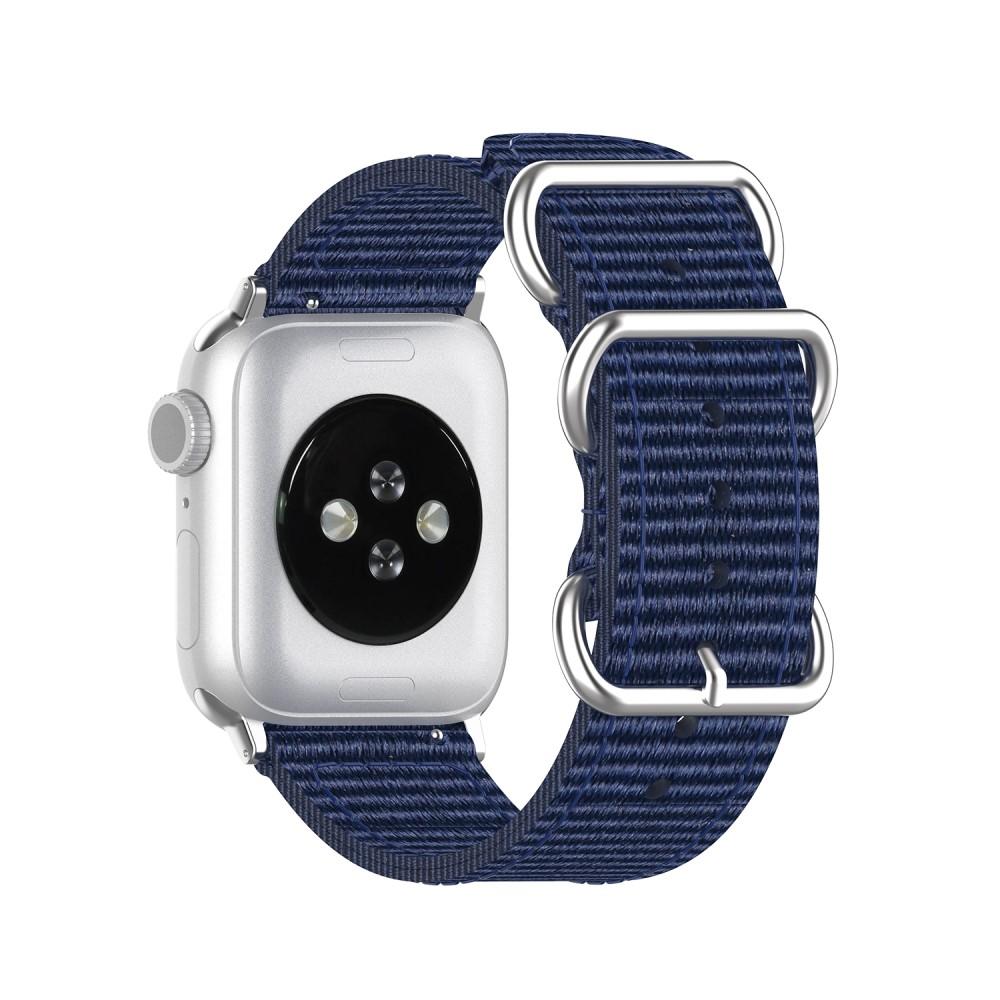 Cinturino in tessuto militare Apple Watch 45mm Series 8 Blu