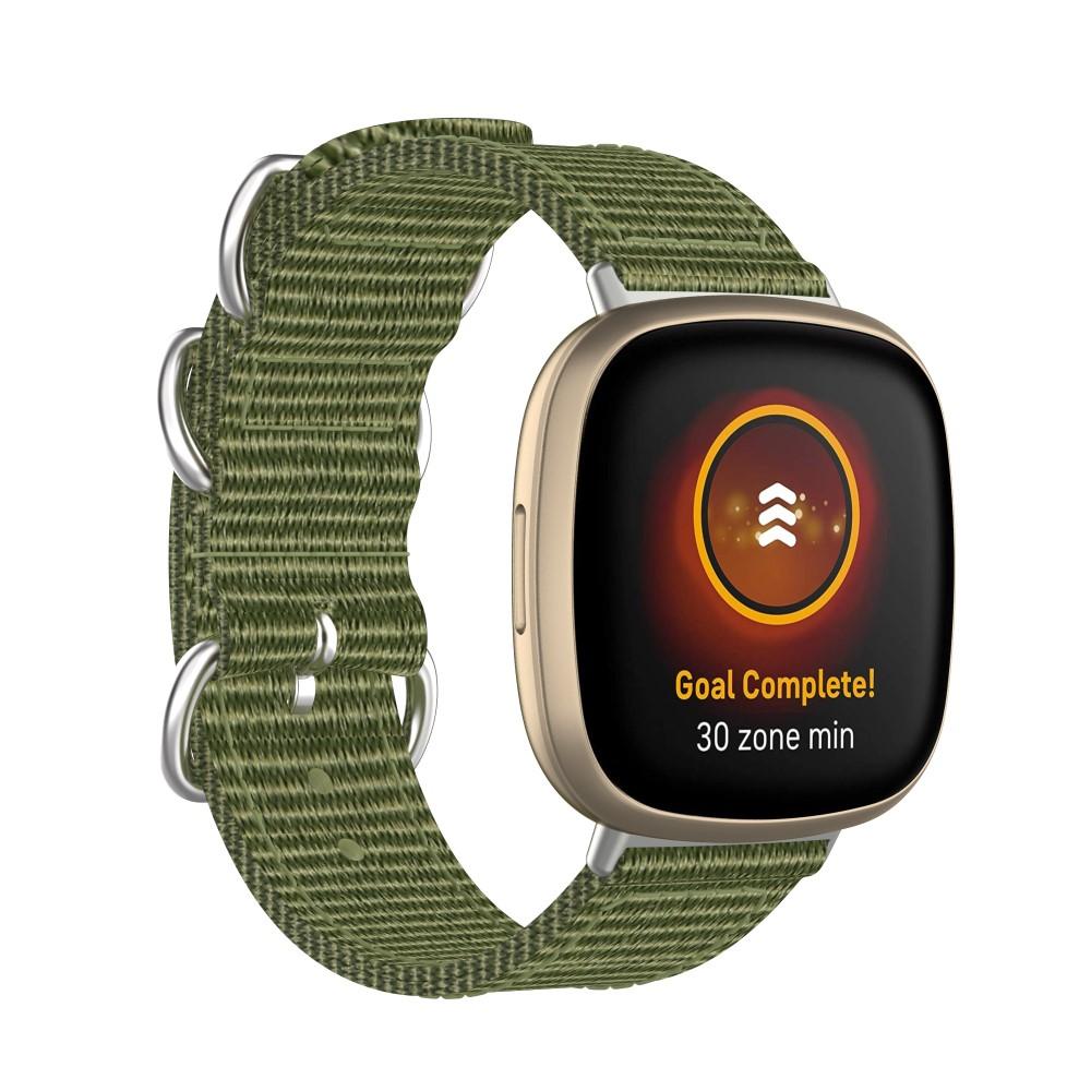 Cinturino in tessuto militare Fitbit Versa 3/Sense Verde