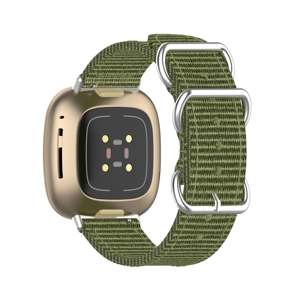 Cinturino in tessuto militare Fitbit Versa 3/Sense Verde